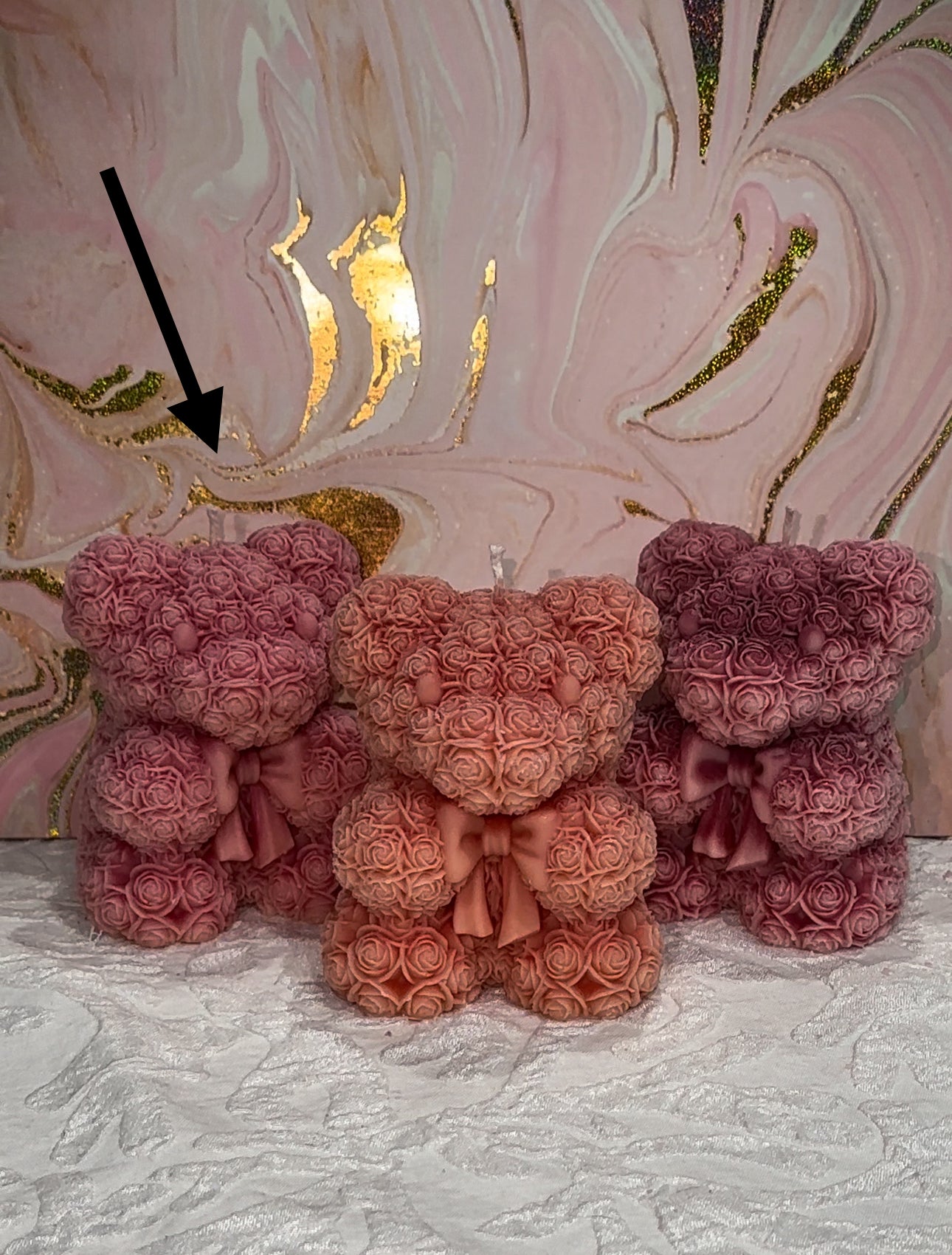 Bear Candle (pink)